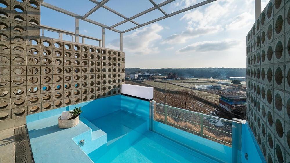 Taean Oaten Pool Villa Chambre photo